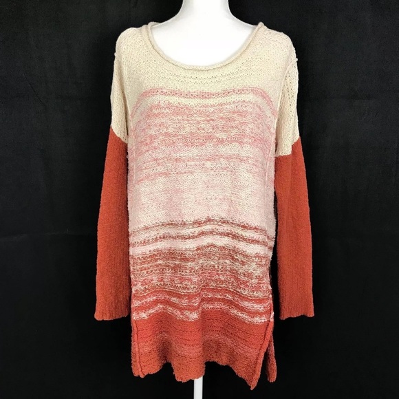 Free People Sweaters - Free People Oversized Knit Sweater Cut Front M / L